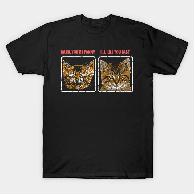 Funny Cat T-Shirt by Mila46